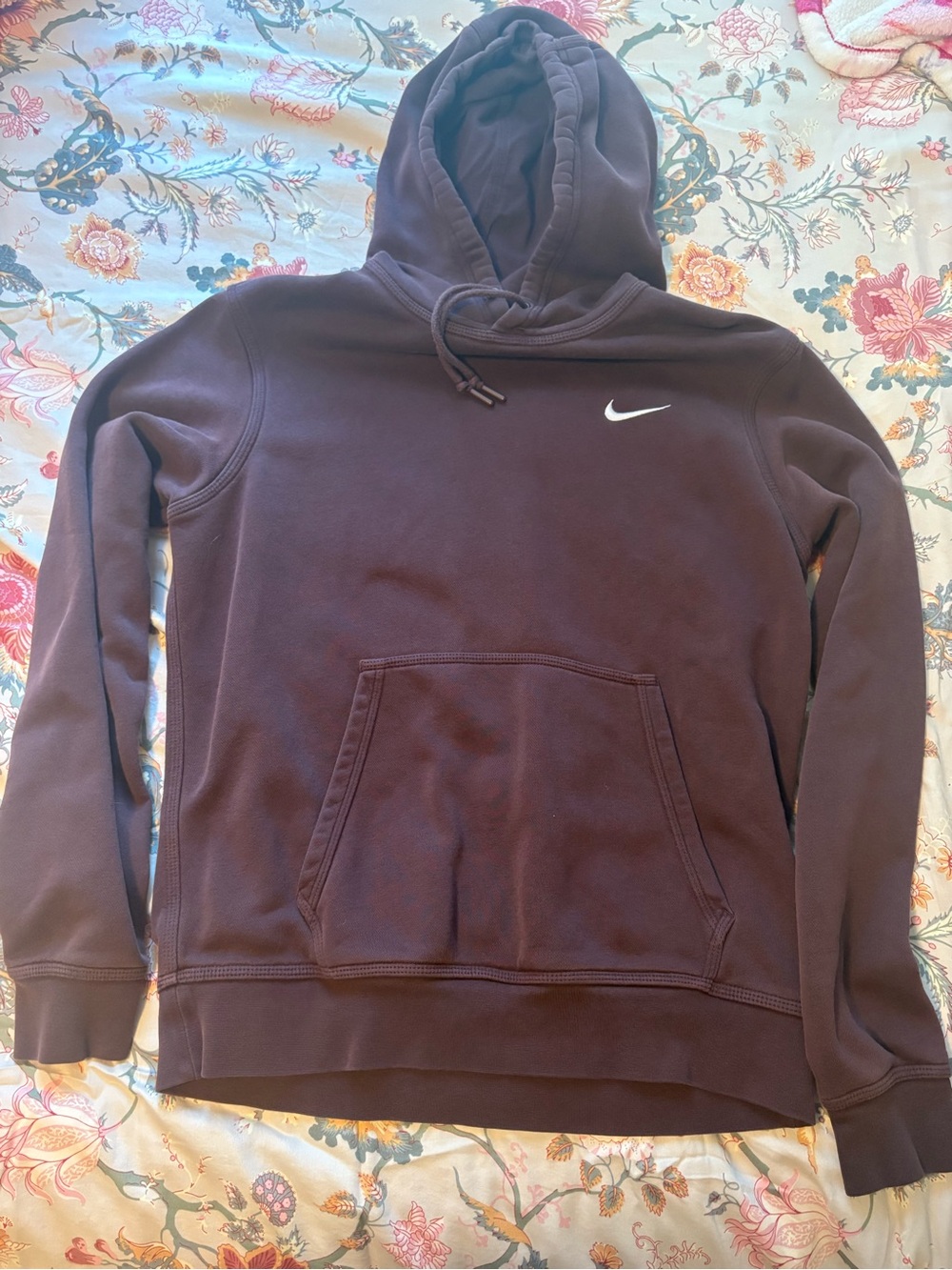 Nike Brown Hoodie with White Swoosh